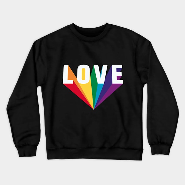 Rainbow Love Crewneck Sweatshirt by MarylinRam18